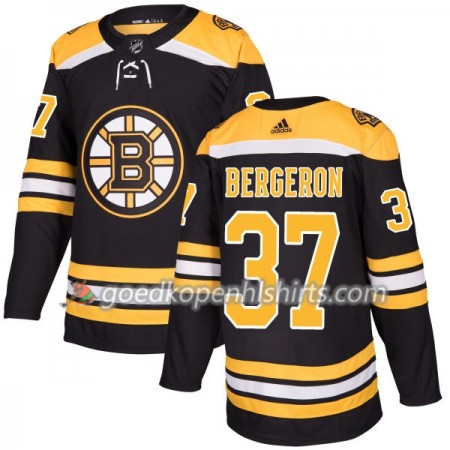 Boston Bruins Patrice Bergeron 37 Adidas 2017-2018 Zwart Authentic Shirt - Mannen